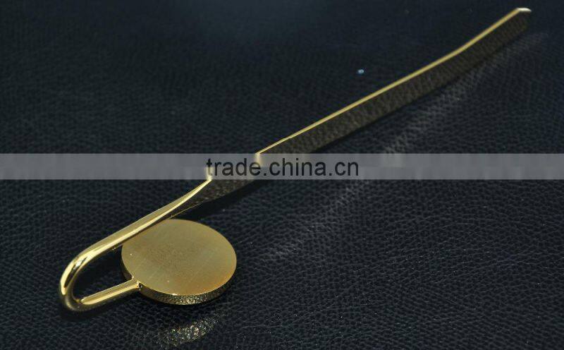 Red round head soft enamel Metal bookmark for souvenir