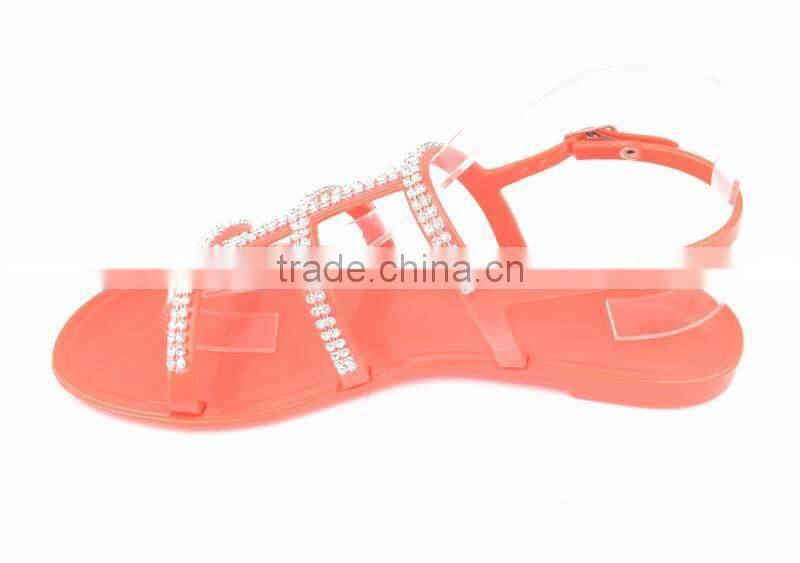 latest design fashion cheap pvc plastic jelly sandals shoes for women 2014