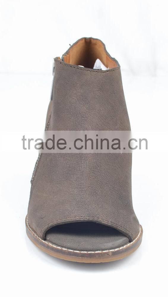 2014 new style wedge heel peep toe High Heel Ankle Boots