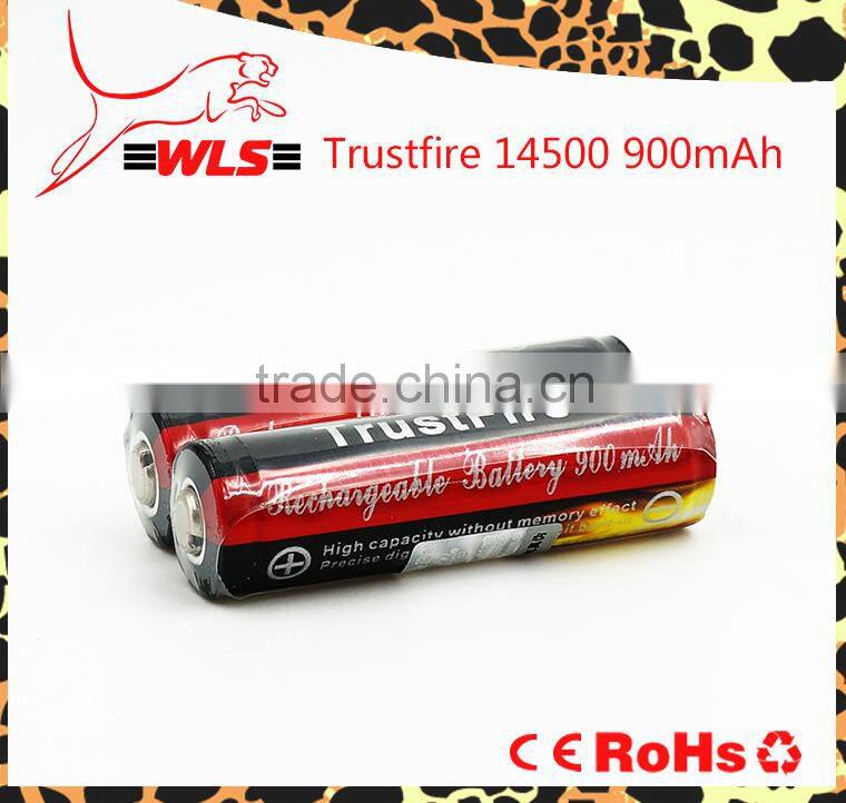 In stock!!! Vapcell newest Trustfire 900mAh 3.7v icr 14500 li-ion rechargeable battery