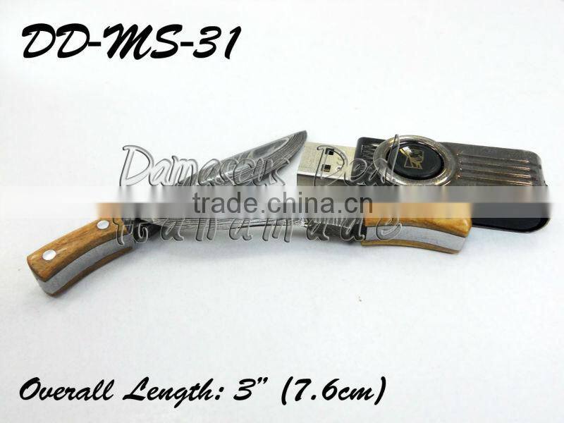Damascus Steel Miniature Knife DD-MS-35