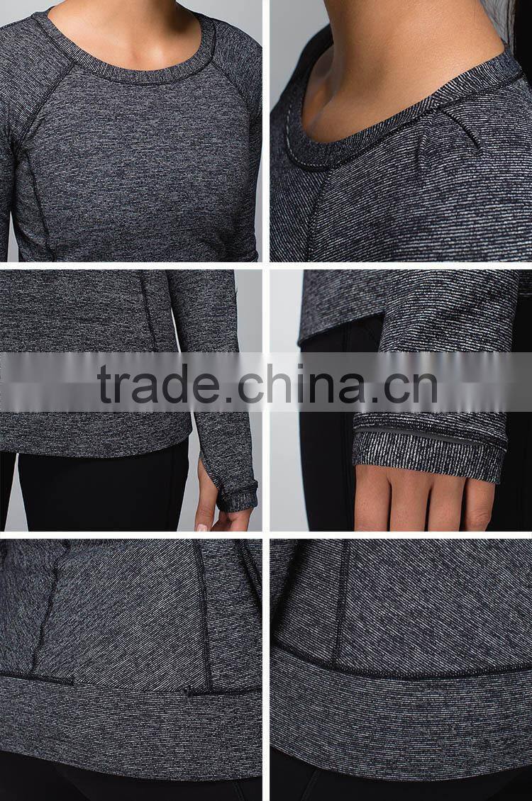 Cheap custom women blank t shirt ladies long sleeve blouses with high quality low prices made in China