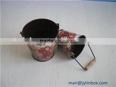 Custom wholesale christmas tin buckets