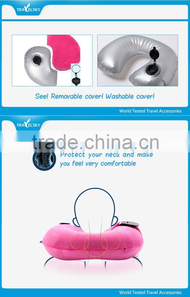 13406 EZ Comfort Inflatable Travel Message Neck Pillow