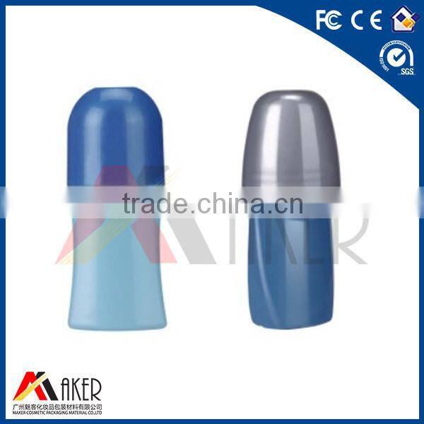 Luxury Silver and golden Plastic Roll on bottle for deodoriser