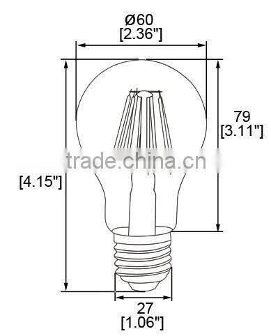 AC220V E14 2W 4W Retro Filament LED COB Light Lamp Candle Flame Bulb