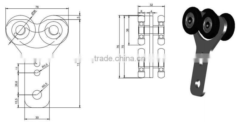 High quality conveyor trolley ball bearing for conveyor trolley