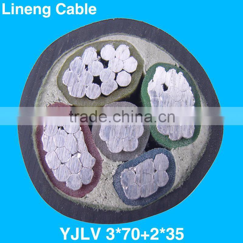 Lineng YJLV 3*70+2*35 Low Voltage 3+2 Core Aluminum Electrical Power Cable