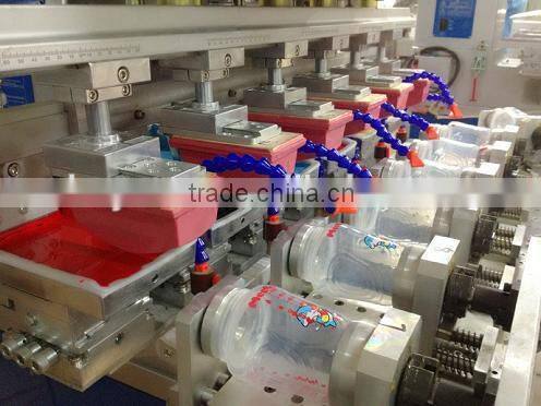 6 color plastic baby feeding bottle pad printing machine