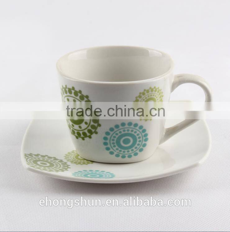 Wholesale bulk tea cup and saucer sets ceramic tableware