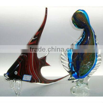 Multi color blown murano glass fish gifts & crafts