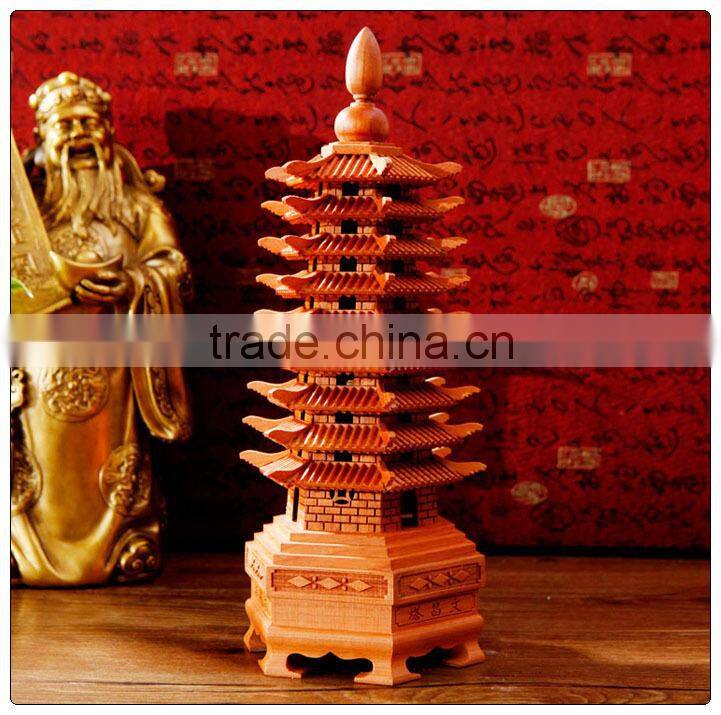 Peach wooden Pagoda,wen chang pagoda hot sales