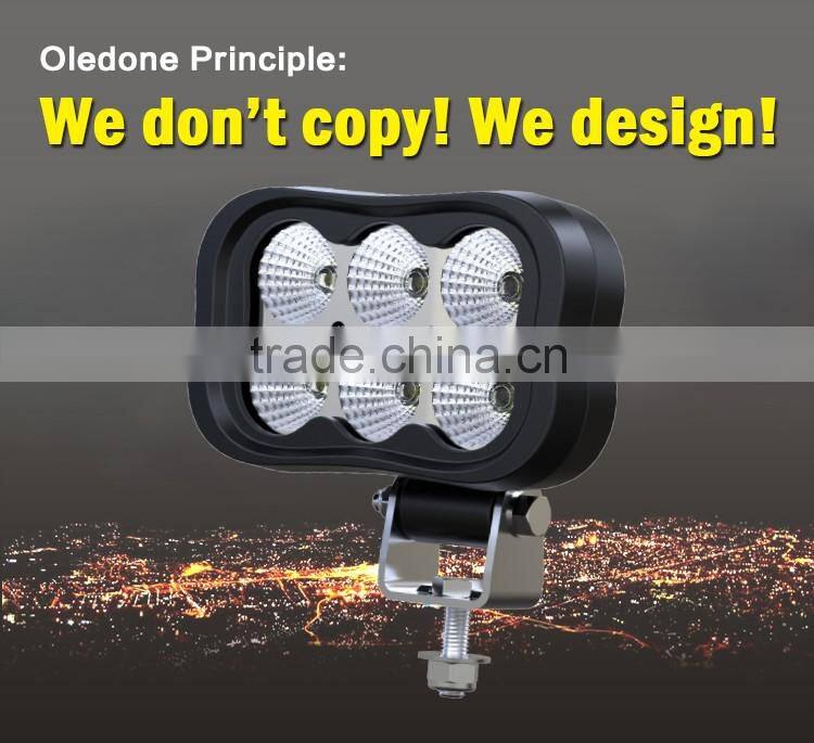 Factory direct offer Oledone 6" 30W rectangular agricultural machinery offroad truck tractor LED work lamp