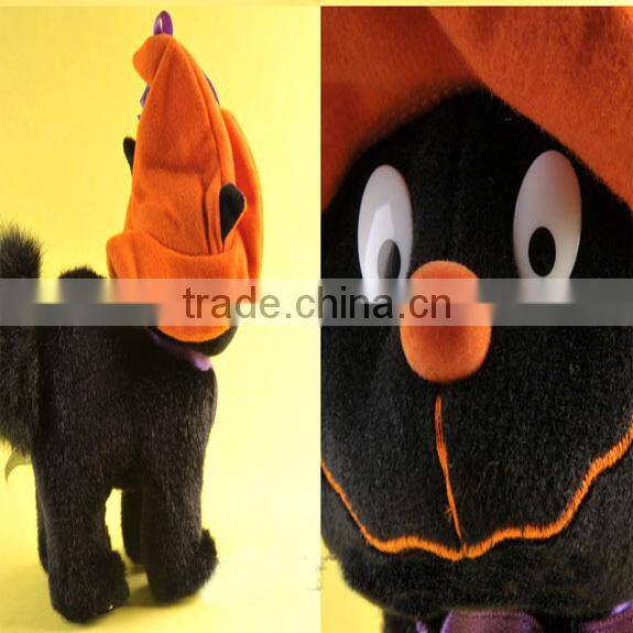 Stuffed toy animal plush cat for Halloween