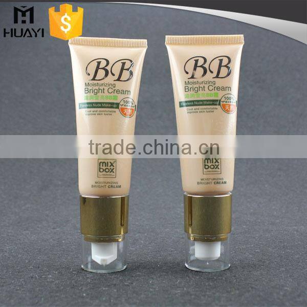 plastic lotion tube containers for cosmetic with pump
