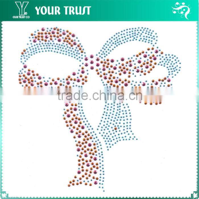 Silver Aggressive Flying Eagle Hot Fix Motif Iron On Rhinestone Transfer