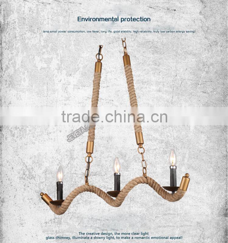 Hot Selling Hemp Ropes Pendant Lamps 240V E27 Led Light Exhibition Lamp