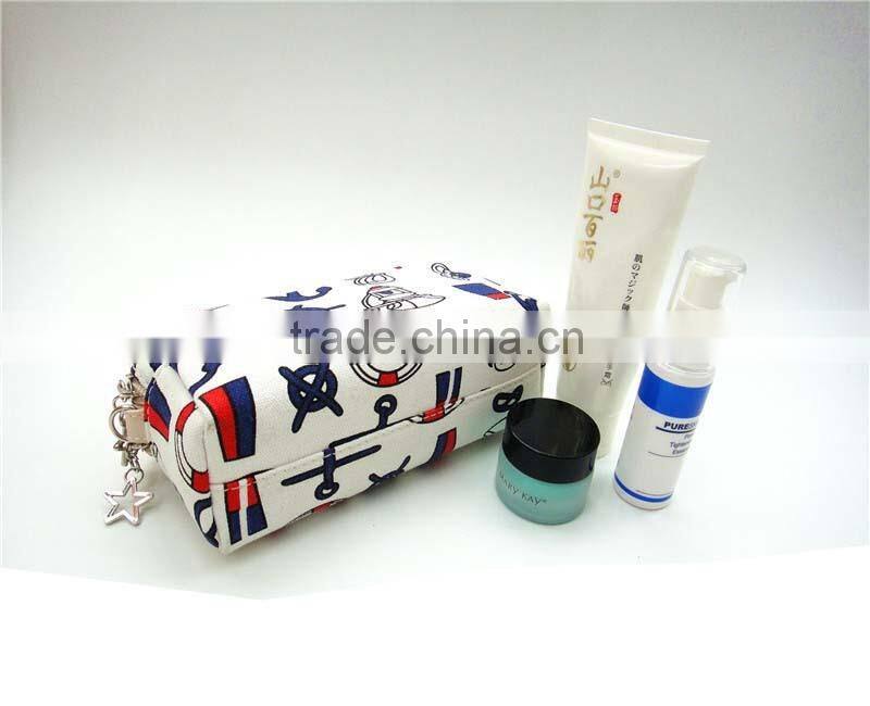 Promotional canvas cosmetic travel bag made in Guangzhou China