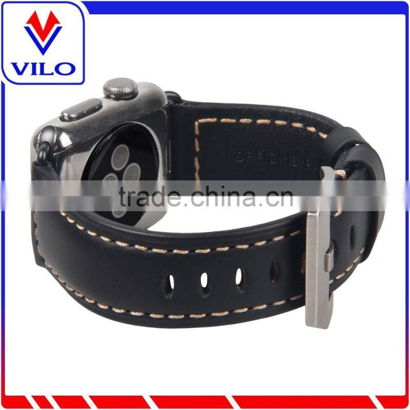 OEM 38mm 42mm Calf Leather Watch Band Pre-v Buckle adapter for Apple Watch Strap