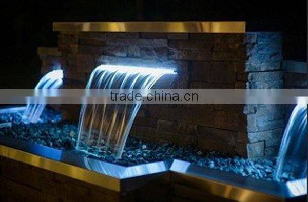 stainless steel water feature spillway for garden pond or pool waterfall landscape