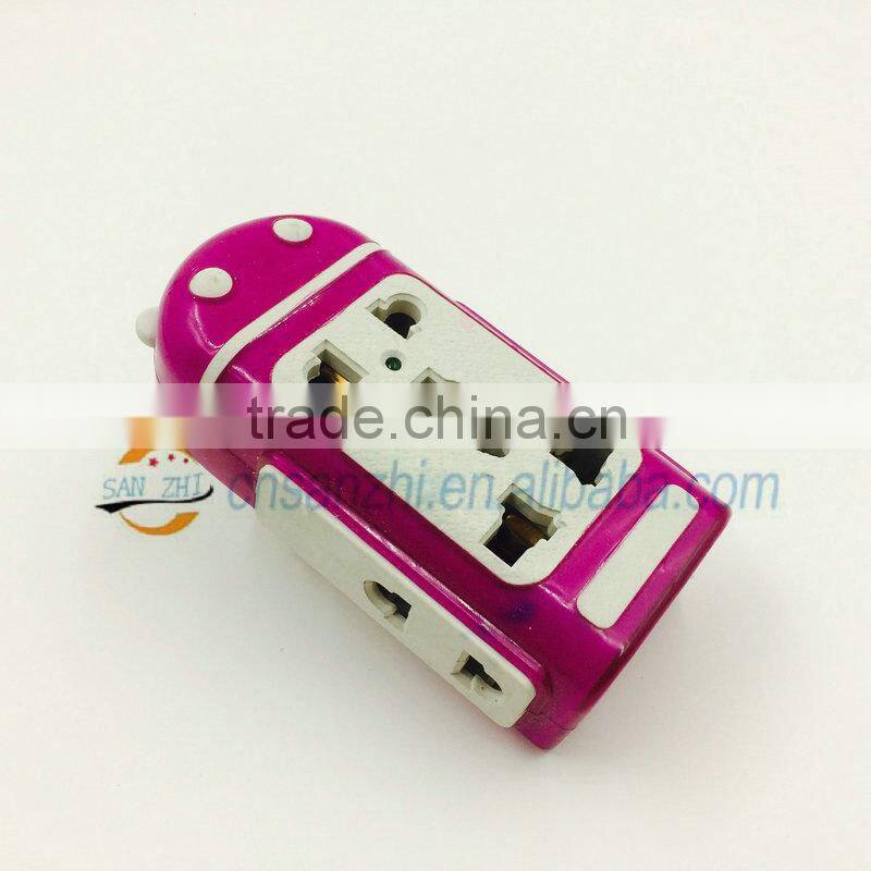 Smiling face design UK EU standard Wireless power plug electrical switch and socket european power board