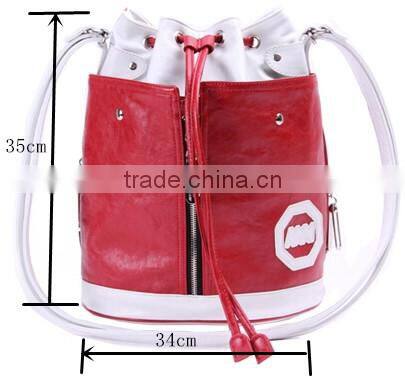 Korean Fashion Candy Color Drawstring Backpack Bucket Bag