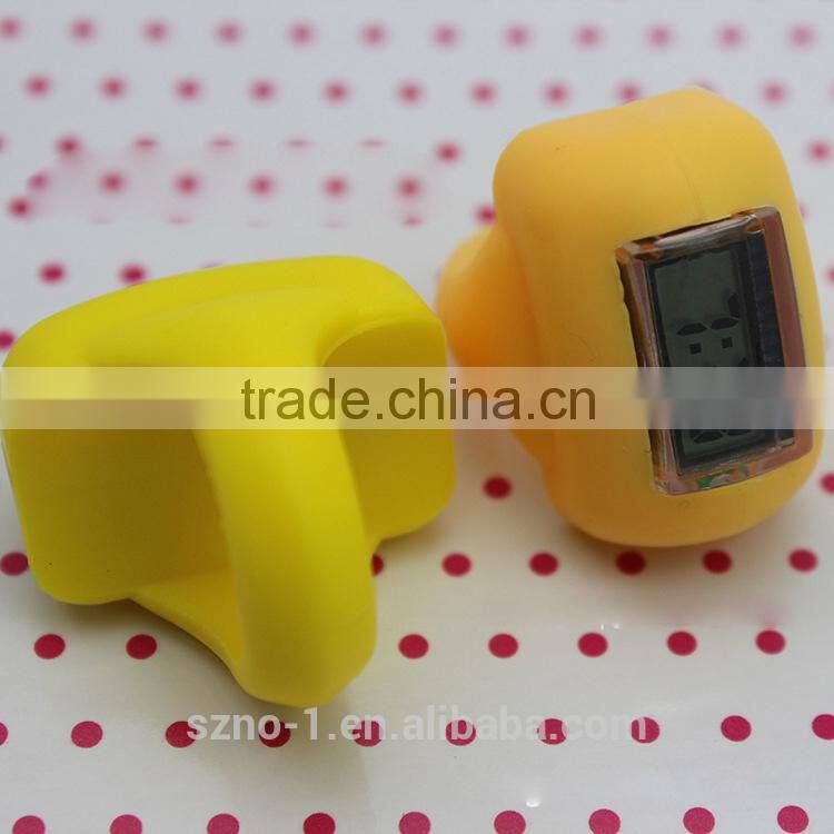 Mutli Colors Waterproof Soft Silicone Rubber Digital Finger Ring Thumb Band Watch