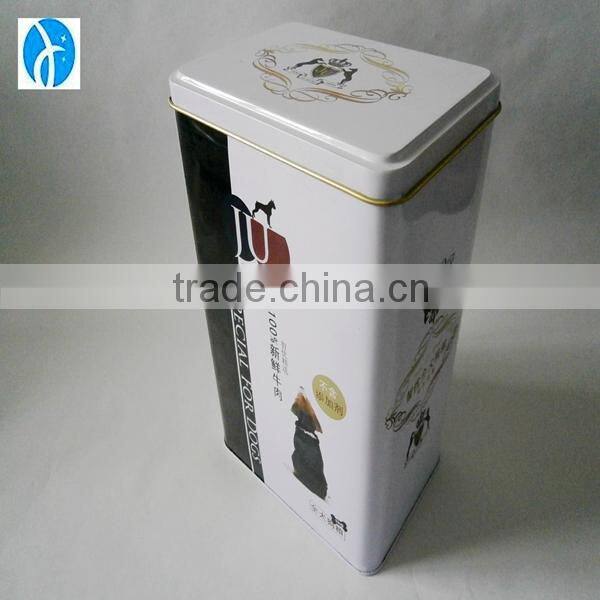 rectangle metal tin container for pet food