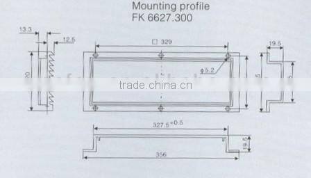 rectangle fan filter 360mm
