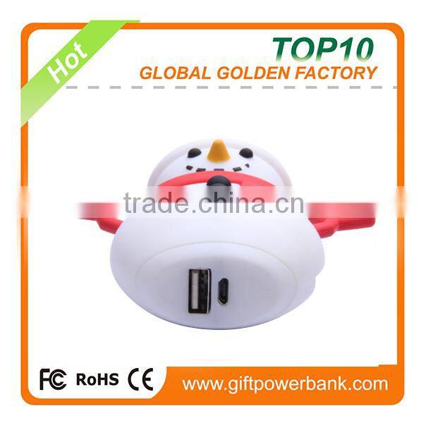 Special Deisgn Creative Cartoon Mini Snowman Universal Cheap Power Bank