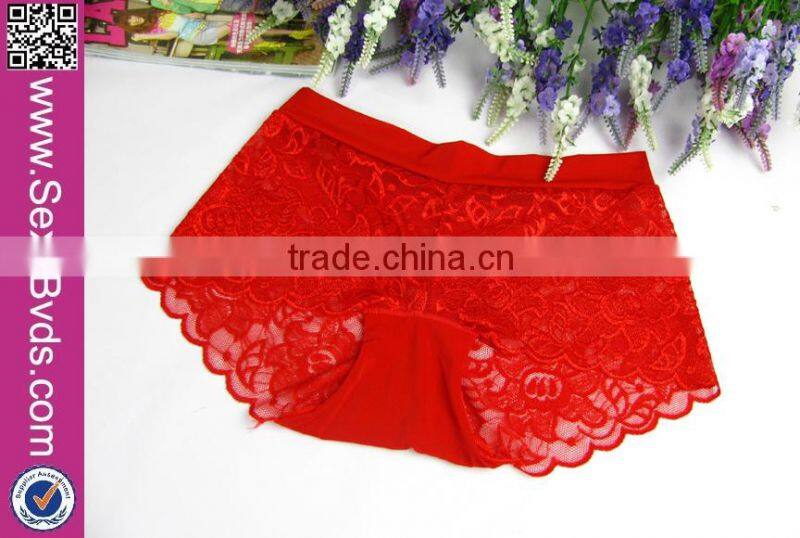 2015 Wholesale New Fashion Sexy Underwear, Women Lace Hollow Out Underwear Red