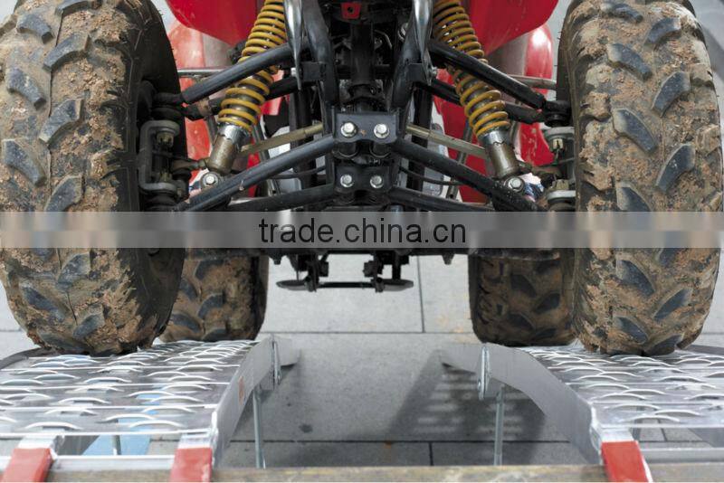 Folding ATV ramp with adjustable support legs on sales