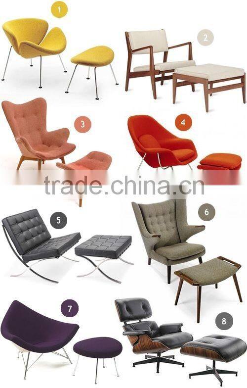 Fashionable fiberglass frame upholstery nice fabric womb sofa