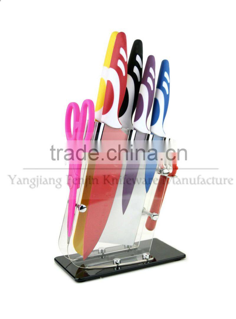 2015 New-matched Kitchen Knife Set with Knife Holder