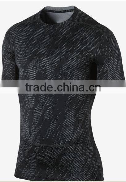 custom cheap sublimated spandex compression shirts for men