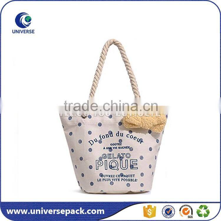 fashion blank canvas tote bag with inside pocket
