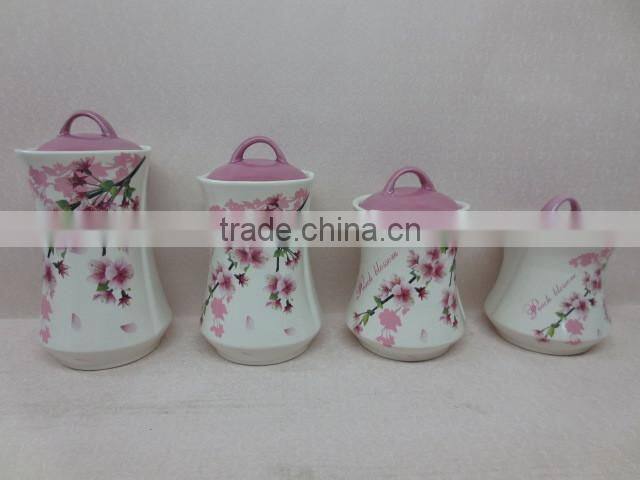 Wholesale Elegant Green Ceramic Food Storage Bottle