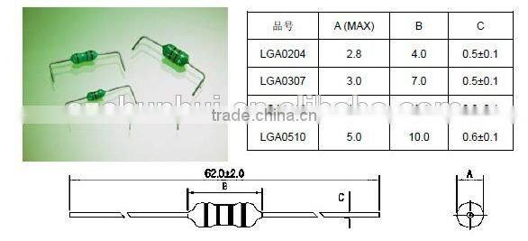 100uH axial inductor