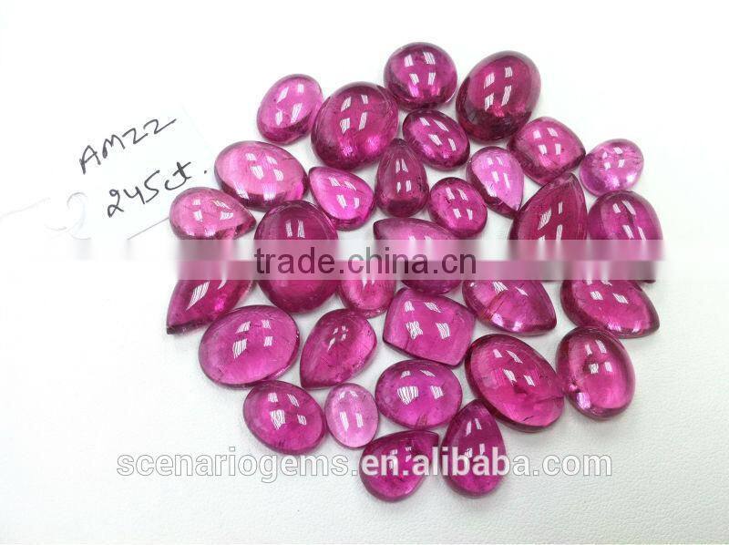 #AMZZ Natural Free Shape Size Cabs Loose Gemstone Rubellite Cabochon