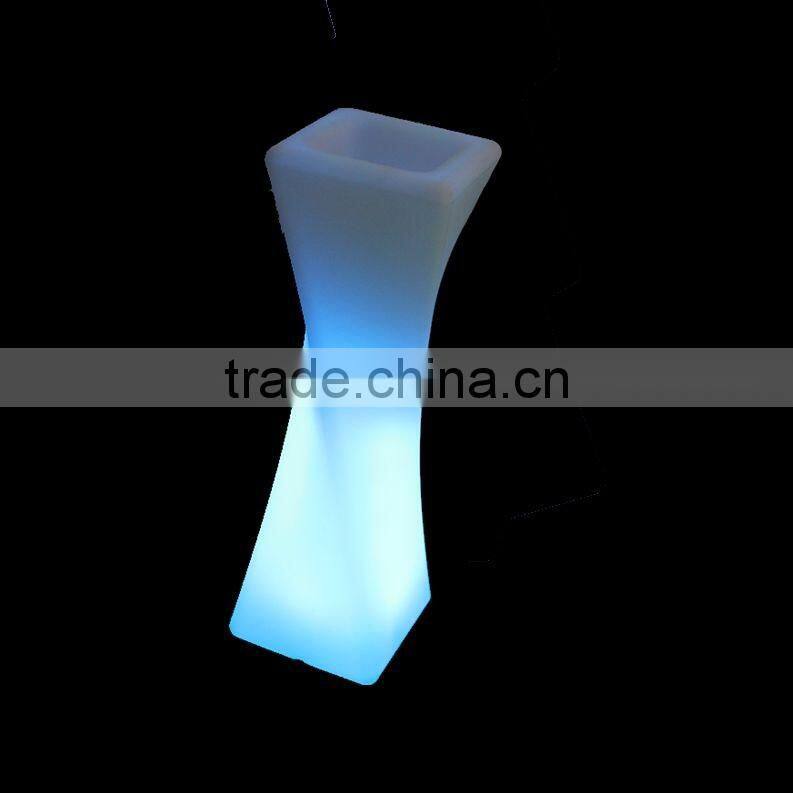 LED color changing decoration waterproof plastic twisted flower pot
