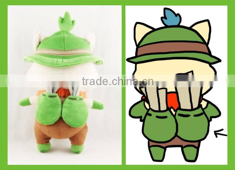 Custom animal toy/crochet knitted hats animal/best made toys stuffed animals from china/stuffed animal teemo