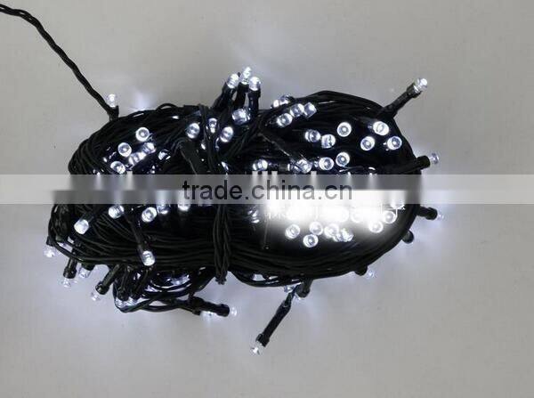 series string xmas decoration light with solar panel for supermarket 10meter 20meter 100meter
