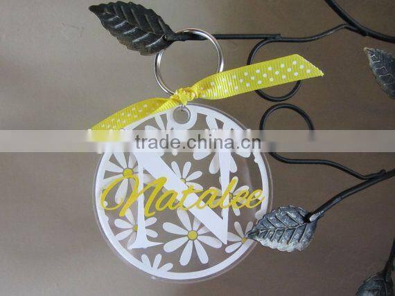 ATI OEM Qrade Wholesale clear plastic Owl custom printed acrylic keychain