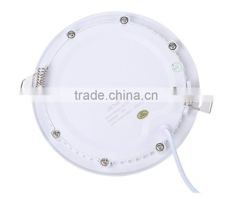 Good quality slim panel light round for office 12w