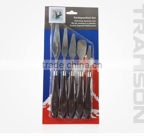 Artist metal oil painting palette knife with wooden handle