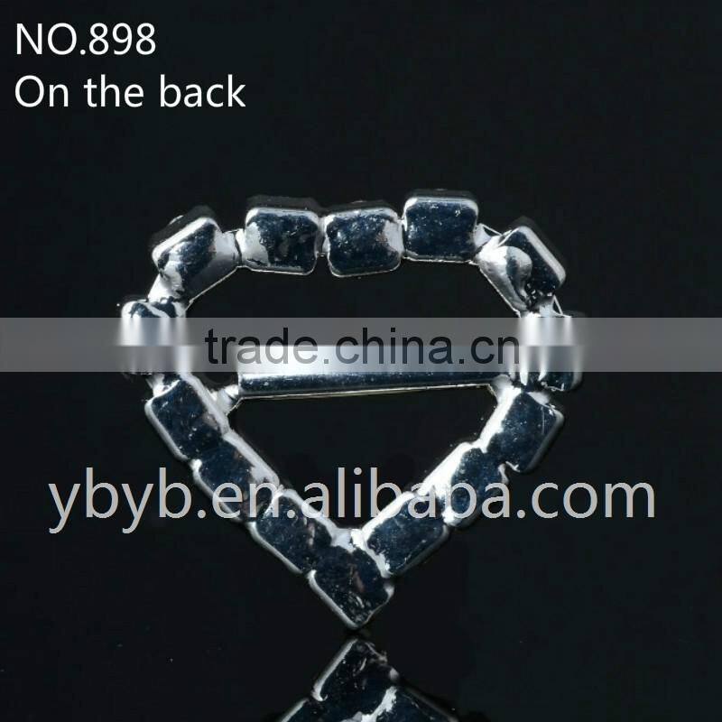 Hot ! Small Rhinestone Ribbon Button For Wedding Invitation-898