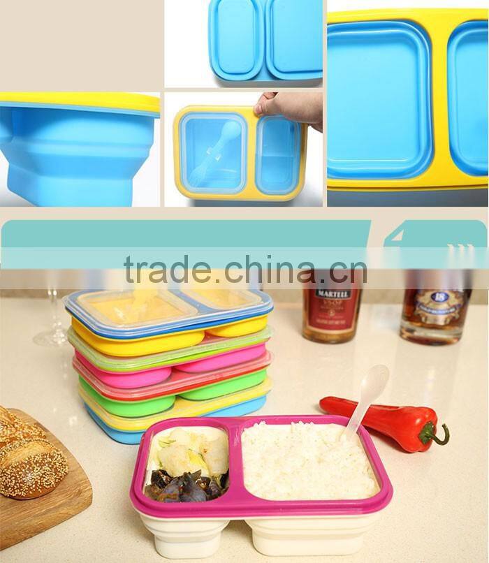 Fashion High Capacity Dinnerware Sets Silicon Food Container