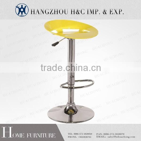 Clear Rolling Stainless Steel Stool/Colorful Bar Stool ABS HC-K102