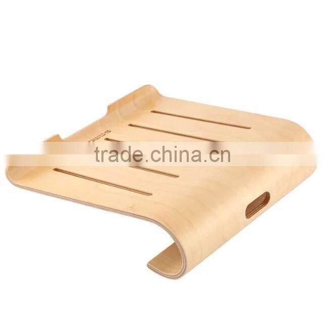 Hot selling laptop wood holder for macbook, tablet wood stand holder