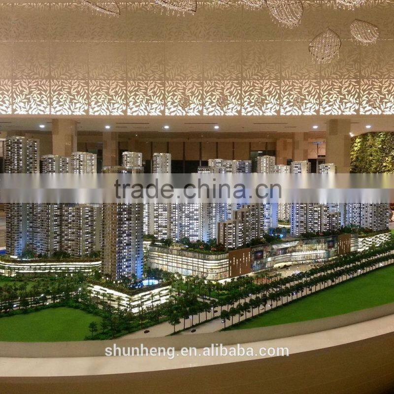 New island planning house miniature scale models , City planning maquette model